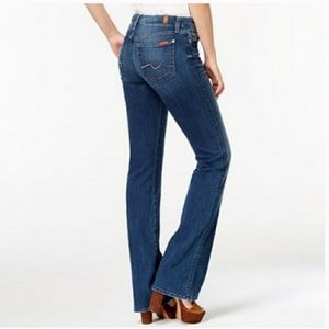 7 for all Mankind Bootcut medium wash light distressed jeans size 31